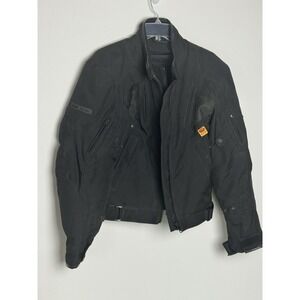 Frank Thomas Motorcycle Jacket Hypertec Armored Hard Pads Mens Size S Black